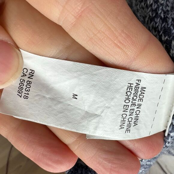 Lucky Brand Women's M Blue Aztec Boho Open Front Cardigan Sweater - Picture 5 of 7